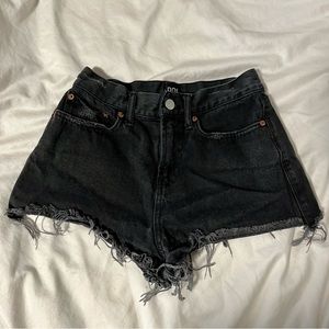 Urban Outfitters BDG Distressed Black High-waisted Denim Shorts